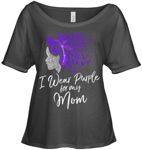 I Wear Purple For My Mom Shirt Alzheimer s Awareness Gift