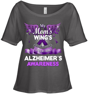 Alzheimer s Awareness Products Mom s Wings Cover My Heart T Shirt