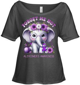 Forget Me Not Alzheimer's Awareness Purple Elephant Flowers