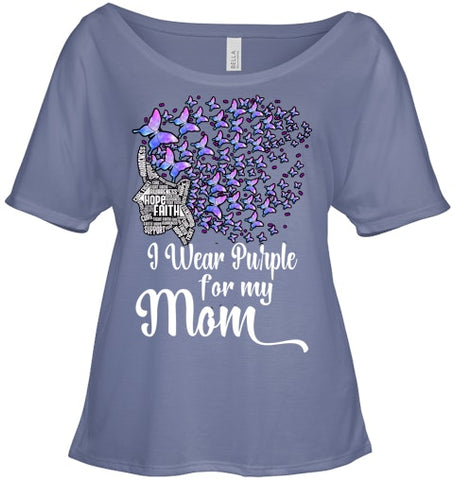 Image of I Wear Purple For My Mom Alzheimers T Shirt