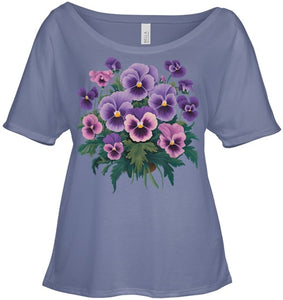 Purple Floral Pansy Dementia Alzheimer's Awareness