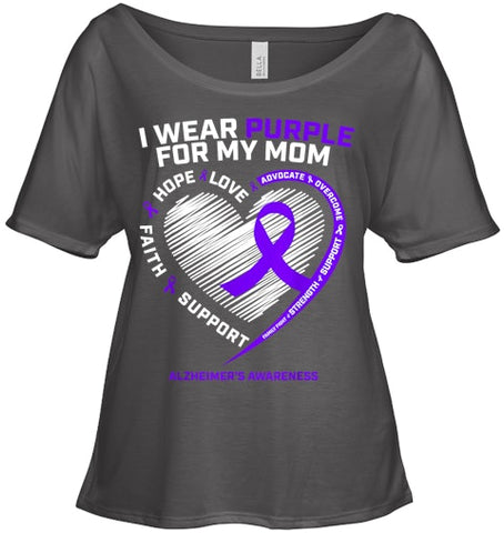 Image of Purple Alzheimers Awareness Products Mom Gifts Men Women T Shirt