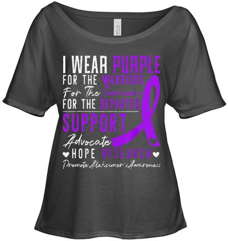 Image of I Wear Purple Alzheimer s Awareness Dementia Disease T Shirt