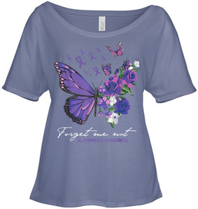 Forget me not Dementia Alzheimer Awareness Butterfly Flower