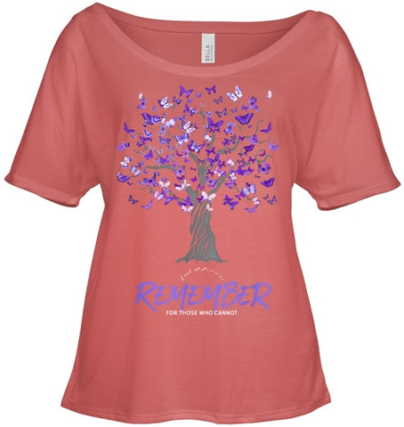 Image of Alzheimer Awareness Tee for Men and Women Purple Butterfly T Shirt