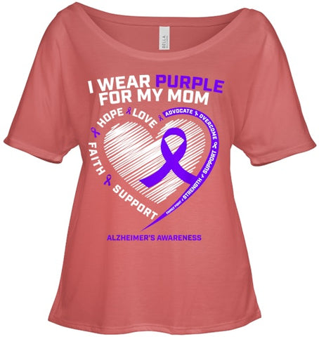 Image of Purple Alzheimers Awareness Products Mom Gifts Men Women T Shirt