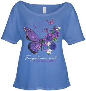 Forget me not Dementia Alzheimer Awareness Butterfly Flower