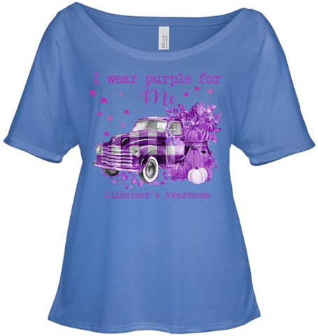 Image of I Wear Purple Pumpkin Truck For Me Alzheimer's Awareness