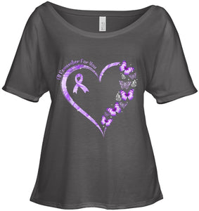 I ll Remember For You Purple Butterfly Alzheimer s Awareness T Shirt