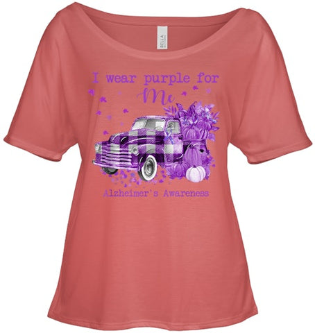 Image of I Wear Purple Pumpkin Truck For Me Alzheimer's Awareness