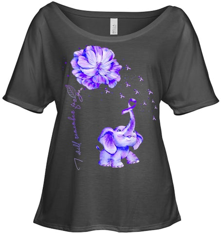 Image of I ll Remember For You Purple Elephant Alzheimer s Awareness T Shirt