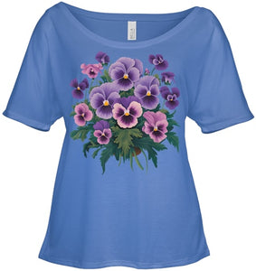 Purple Floral Pansy Dementia Alzheimer's Awareness