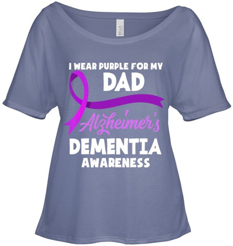 Image of I Wear Purple For My Dad Alzheimer s Dementia Awareness T Shirt