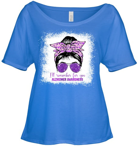 Image of Alzheimer's Awareness Messy Bun Purple Dementia alzheimers