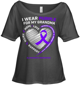 Purple Alzheimers Awareness Products grandma Gifts Men Women