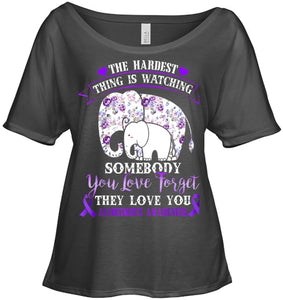 Alzheimer Purple Floral Pansy Dementia Alzheimer s Awareness T Shirt (1)