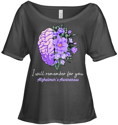 Image of I Will Remember For You Purple Ribbon Alzheimers Awareness