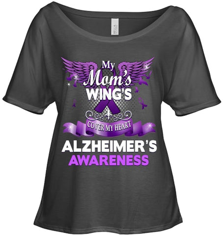 Image of Alzheimer s Awareness Products Mom s Wings Cover My Heart T Shirt