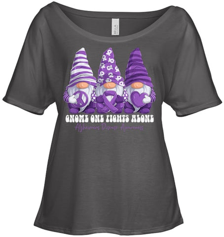 Image of Alzheimer s Disease Awareness Month Purple Ribbon Gnomies T Shirt