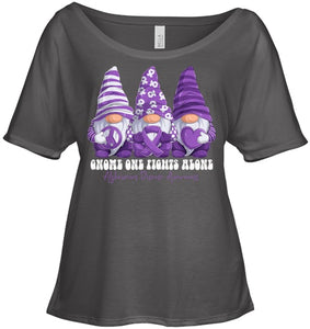 Alzheimer s Disease Awareness Month Purple Ribbon Gnomies T Shirt