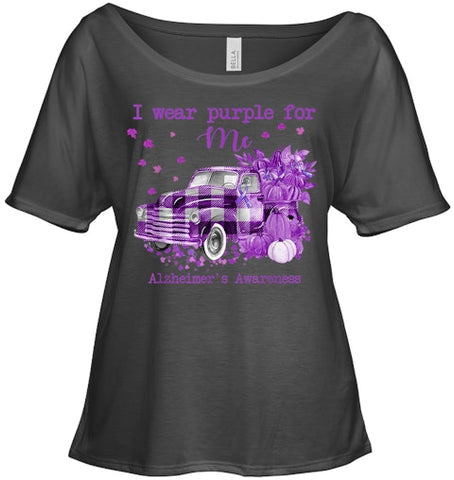 Image of I Wear Purple Pumpkin Truck For Me Alzheimer's Awareness