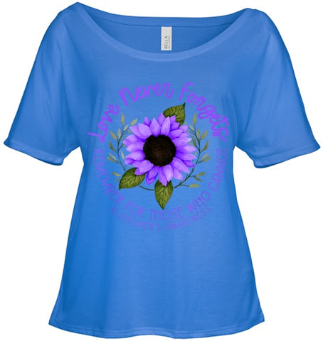 Image of Alzheimer Awareness Tee for Men and Women Purple sunflower T Shirt