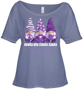 Alzheimer s Disease Awareness Month Purple Ribbon Gnomies T Shirt