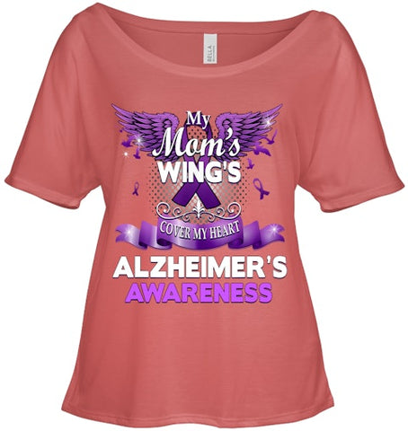 Image of Alzheimer s Awareness Products Mom s Wings Cover My Heart T Shirt