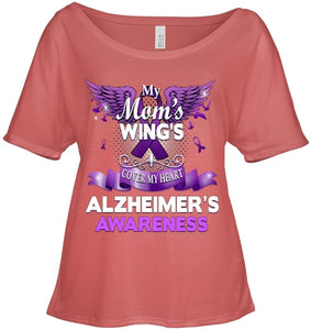 Alzheimer s Awareness Products Mom s Wings Cover My Heart T Shirt