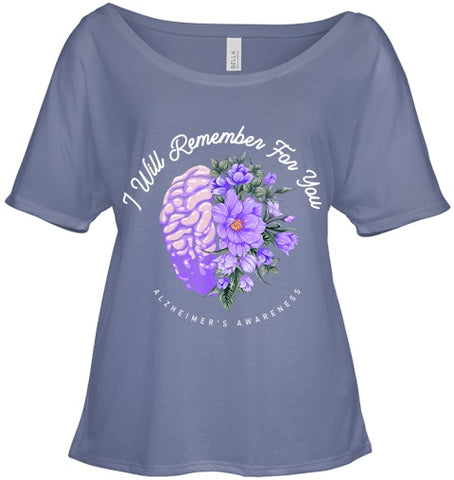 Image of Alzheimer s Awareness I Will Remember For You Brain T Shirt