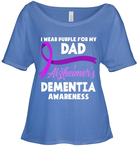 Image of I Wear Purple For My Dad Alzheimer s Dementia Awareness T Shirt