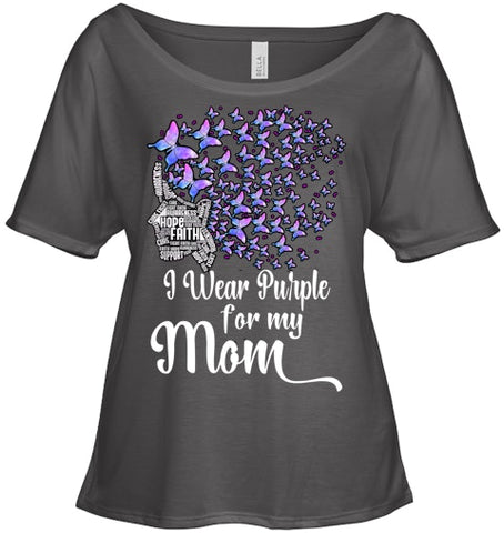 Image of I Wear Purple For My Mom Alzheimers T Shirt