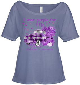 I Wear Purple Pumpkin Truck For Me Alzheimer's Awareness