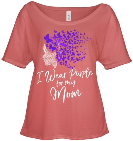 Image of I Wear Purple For My Mom Shirt Alzheimer s Awareness Gift