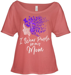 I Wear Purple For My Mom Shirt Alzheimer s Awareness Gift