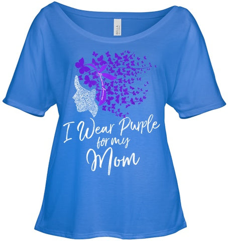 Image of I Wear Purple For My Mom Shirt Alzheimer s Awareness Gift