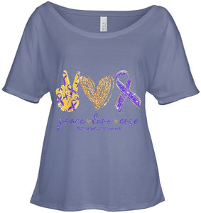 Peace Love Cure Alzheimer s Awareness T Shirt