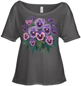 Purple Floral Pansy Dementia Alzheimer's Awareness