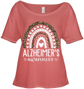 Wear Purple Alzheimer s Awareness Leopard Rainbow T Shirt