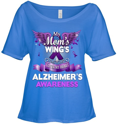 Image of Alzheimer s Awareness Products Mom s Wings Cover My Heart T Shirt