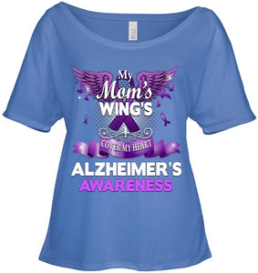 Alzheimer s Awareness Products Mom s Wings Cover My Heart T Shirt