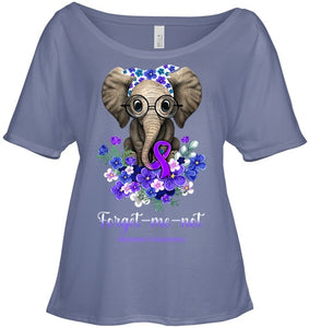 Forget me not Alzheimer s Awareness Elephant Flower T Shirt