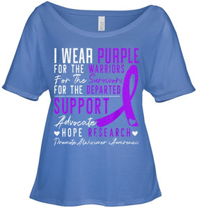 I Wear Purple Alzheimer s Awareness Dementia Disease T Shirt