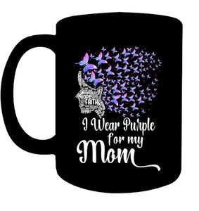 I Wear Purple For My Mom Alzheimers T Shirt