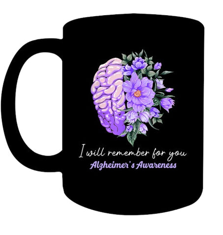 Image of I Will Remember For You Purple Ribbon Alzheimers Awareness