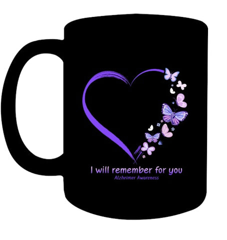 Image of I Will Remember For You Butterfly Alzheimer s Awareness T Shirt