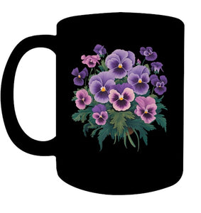 Purple Floral Pansy Dementia Alzheimer's Awareness