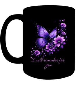 Butterfly I Will Remember For You Alzheimer s Awareness T Shirt