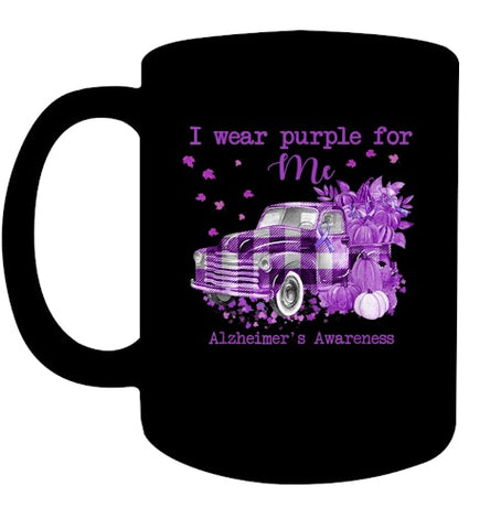 Image of I Wear Purple Pumpkin Truck For Me Alzheimer's Awareness