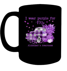 I Wear Purple Pumpkin Truck For Me Alzheimer's Awareness